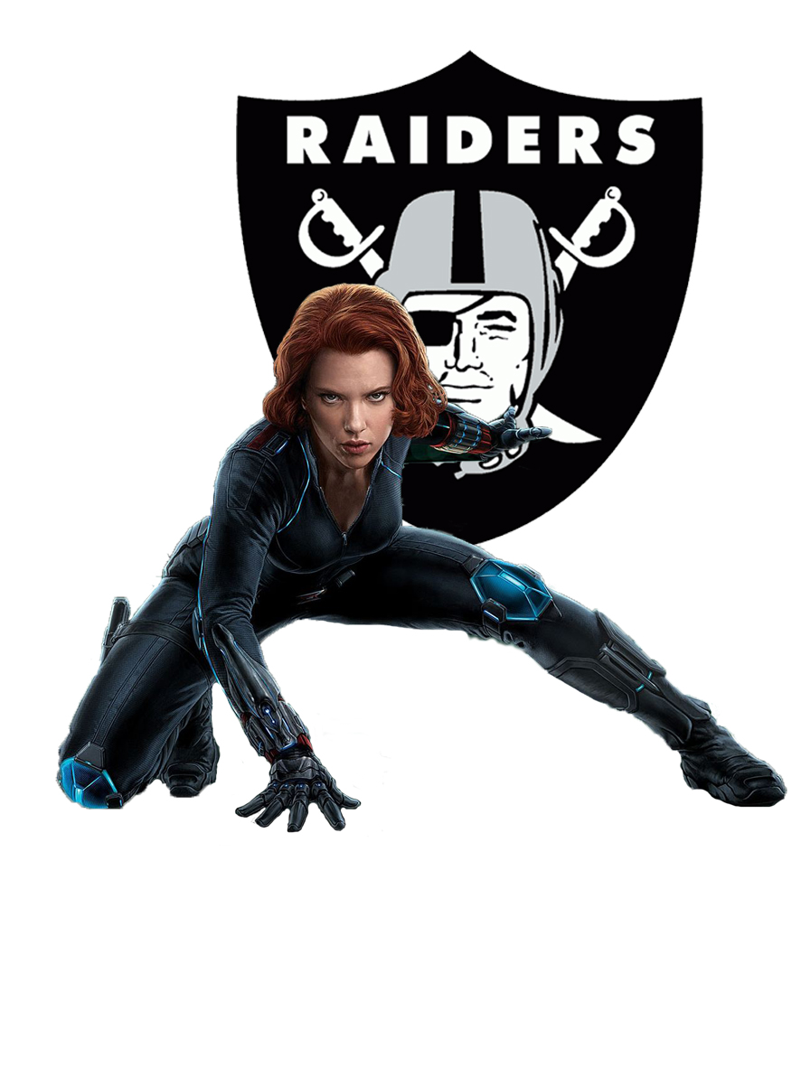 Oakland Raiders Black Widow Logo vinyl decal